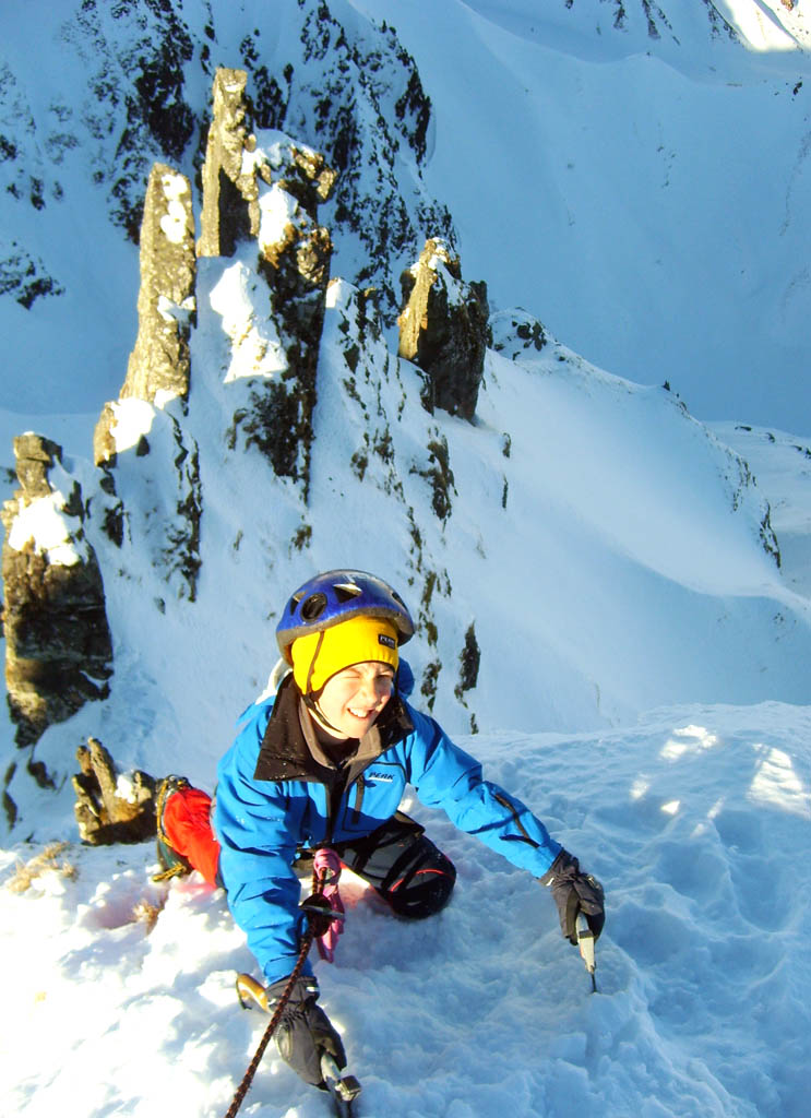 Alpinisme et glace avec des enfants massif du Sancy