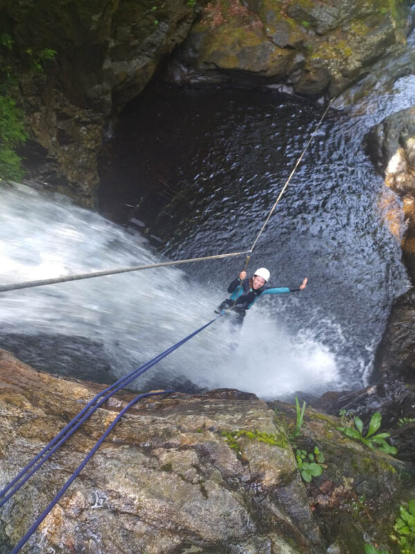 tyrolienne canyoning
